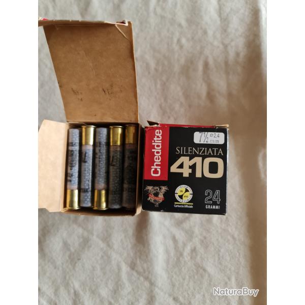 ""RARES"" 50 Cartouches CHEDDITE 410/76 Plombs 7 1/2 , 24gr  ,