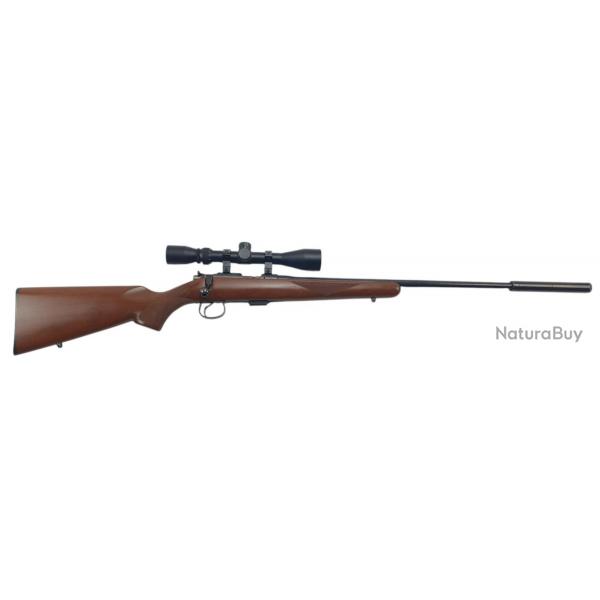 OCCASION - CARABINE CZ 452 AMERICAN CAL.22LR + LUNETTE RET. TELEMETRIQUE 3-9x40 + MODERATEUR