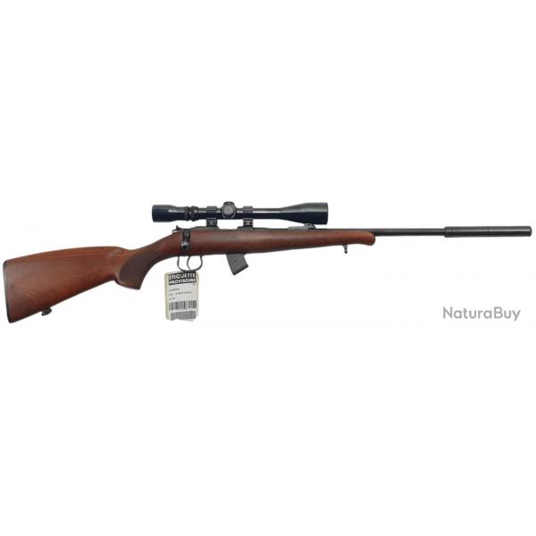 OCCASION - CARABINE BRNO MODEL 2-E-S CALIBRE 22LR + LUNETTE WEAVER V9-II 3-9x40 + MODERATEUR