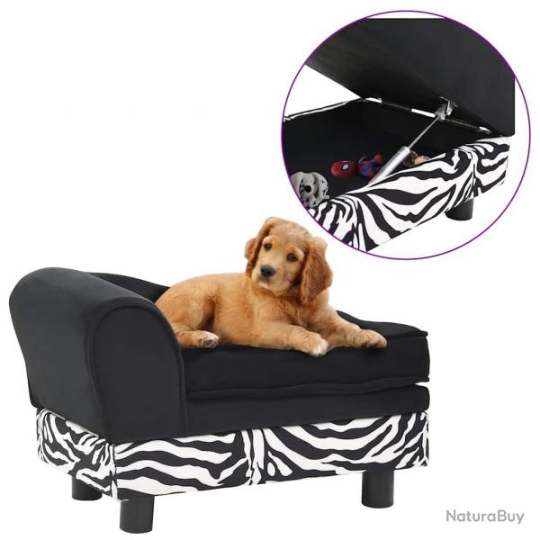 Canap pour chien Noir 57x34x36 cm Peluche