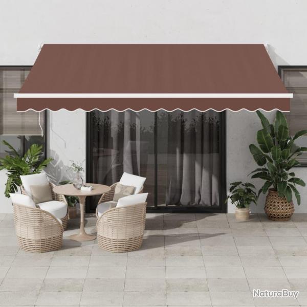 Auvent rtractable automatique marron 400x300 cm