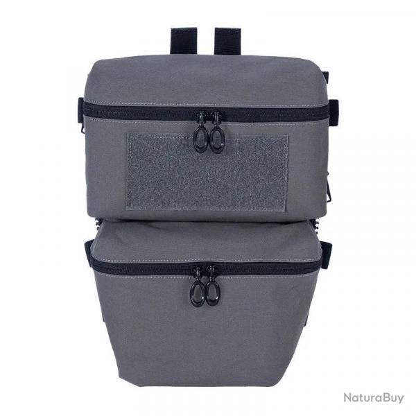 G.A. Tactics Back Panel Double Poches Type Zip-On - Gris