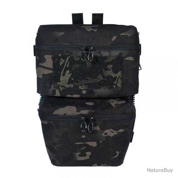 G.A. Tactics Back Panel Double Poches Type Zip-On - Multicam Noir