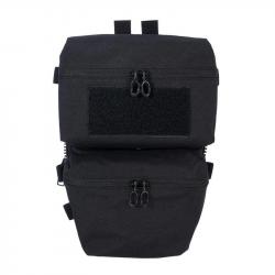G.A. Tactics Back Panel Double Poches Type Zip-On - Noir