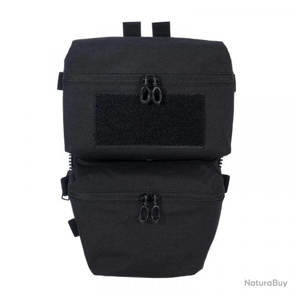 G.A. Tactics Back Panel Double Poches Type Zip-On - Noir