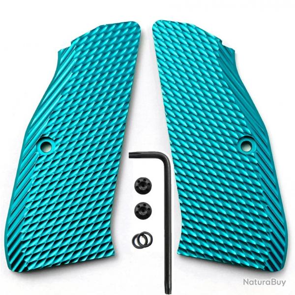 Plaquettes CZ 75 sp01 Shadow - Bleu Electrique - SKX INDUSTRIES