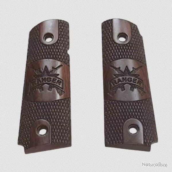 Plaquettes bois pour colt 1911, Sculpt "RANGER" neuf