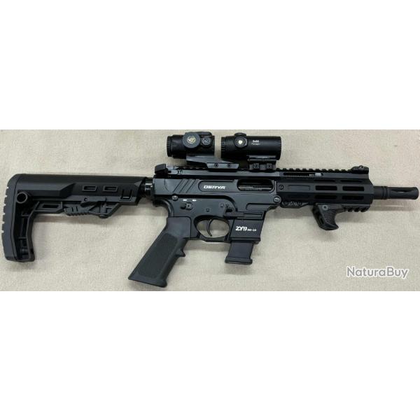 DERYA MODELE ZY9 CALIBRE 9X19 + VECTOR OPTIC PRISM 1X ET VECTOR OPTIC PARAGON 5X30 D'OCCASION