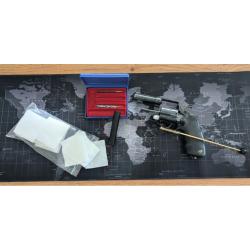 KIT COMPLET NETTOYAGE ARMES DE POING 9 mm AVEC 200 LINGETTES COTON SOLIDES QUI NE PELUCHENT PAS