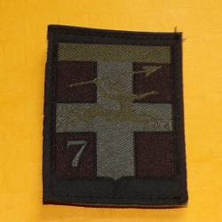 7° DIVISION BLINDEE EN BASSE VISIBILITE  , INSIGNE D'EPAULE EN TISSU , OBSOLETE POUR COLLECTION  ,DI