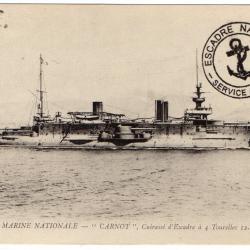 CPA - Marine NATIONALE -" CARNOT " Cuirasse d'Escadre a 4 tourelles  N°1573