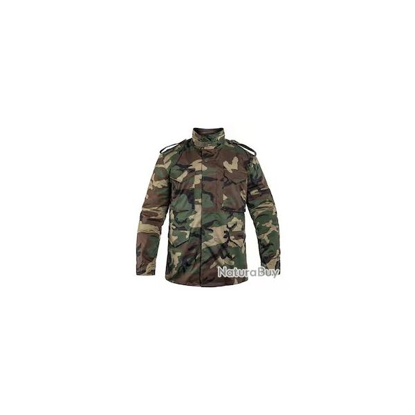 Parka US M65 Mil-Tec woodland avec doublure
