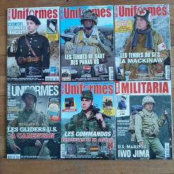 Lot de 6 magazines Uniforme et Militaria. Très bel état. Très bonne documentation.
