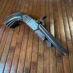 BEAU PISTOLET JUXTAPOSÉS  BROCHE NAPOLÉON lll DEFENSE CHASSE  VÉNERIE, BELLE ÉTAT