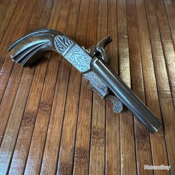 BEAU PISTOLET JUXTAPOSS  BROCHE NAPOLON lll DEFENSE CHASSE  VNERIE, BELLE TAT