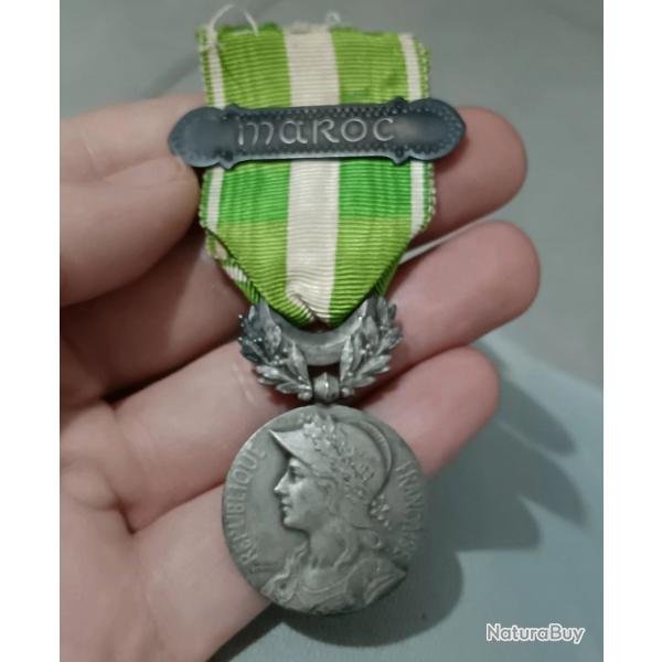 mdaille commmorative Maroc argent