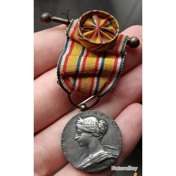 ancienne Mdaille sapeurs pompiers Roty argent