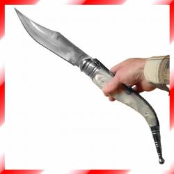 NAVAJA (couteau pliant géant) Inox - Lame 22,5 cm - Manche imitation nacre