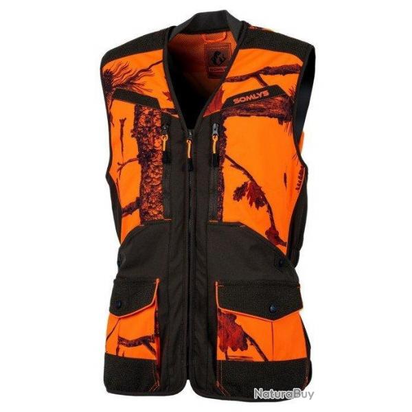 Gilet de chasse Newtek camo orange SOMLYS