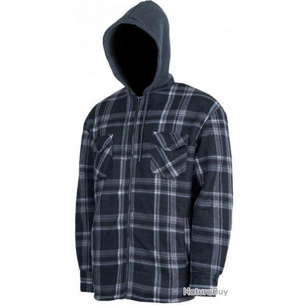 Chemise polaire carreaux Sherpa avec capuche TREELAND