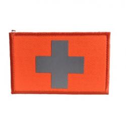 Patch médical - Croix Orange fluo - Velcro - Livraison gratuite