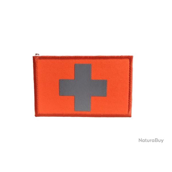 Patch mdical - Croix Orange fluo - Velcro - Livraison gratuite