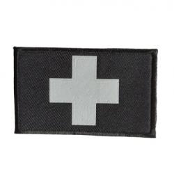 Patch médical - Croix Noire - Velcro - Livraison gratuite
