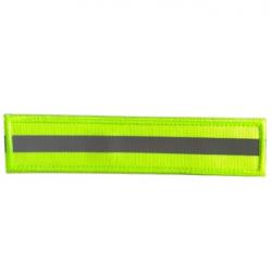Patch rectangulaire long - Jaune fluo - Velcro - Livraison gratuite
