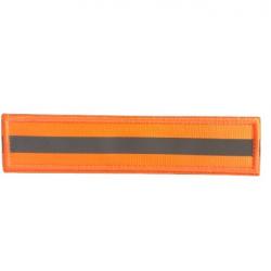 Patch rectangulaire long - Orange fluo - Velcro - Livraison gratuite