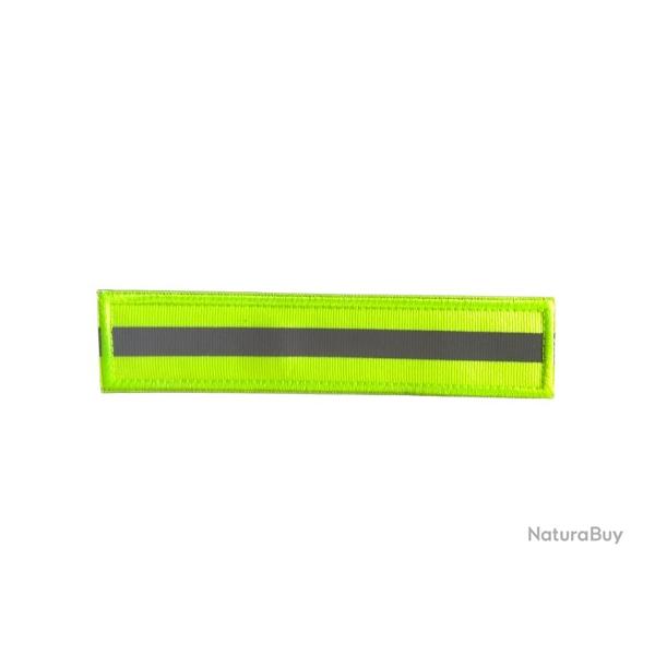 Patch rectangulaire moyen - Jaune fluo - Velcro - Livraison gratuite