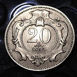 autriche piece de 20 heller 1894 ttb+