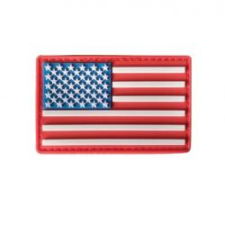 Patch Drapeau - Etats-Unis - PVC - Sur fond rouge - Velcro - Livraison gratuite