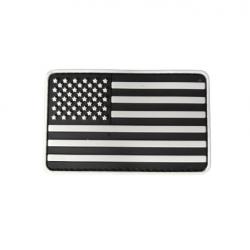 Patch Drapeau - Etats-Unis - PVC - En noir/blanc - Velcro - Livraison gratuite