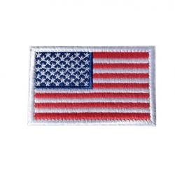 Patch Drapeau - Etats-Unis - Sur fond gris - Velcro - Livraison gratuite