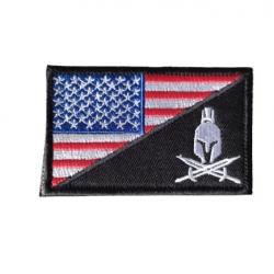 Patch USA + Spartan - Velcro - Livraison gratuite