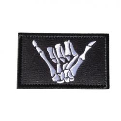 Patch Shaka relax - Noir - Velcro - Livraison gratuite