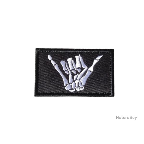 Patch Shaka relax - Noir - Velcro - Livraison gratuite