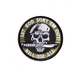 Patch Kill 'Em All - Crane/Couteau - Velcro - Livraison gratuite
