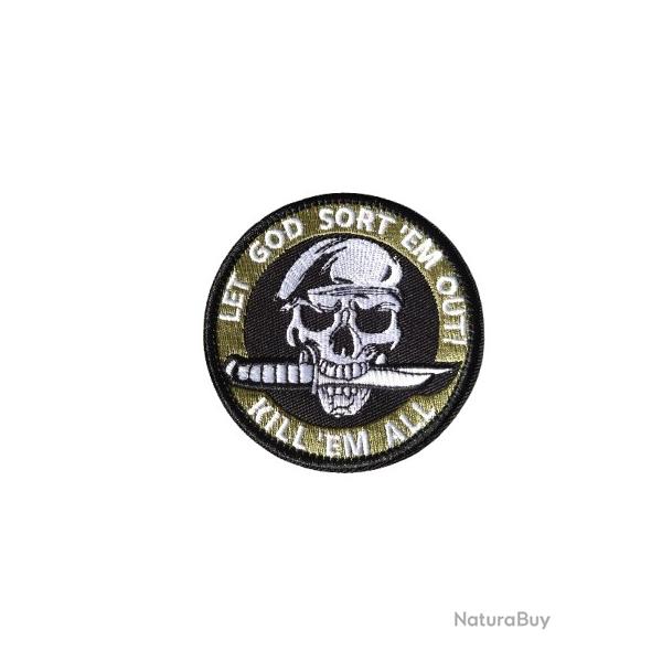 Patch Kill 'Em All - Crane/Couteau - Velcro - Livraison gratuite