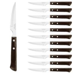 TRA.29810106 12 couteaux à steak Tramontina "Spanish" 22cm Technobois