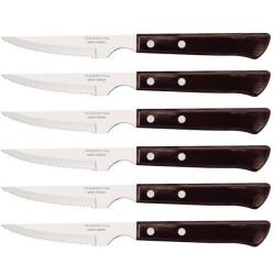 TRA.29810106 6 couteaux à steak Tramontina "Spanish" 22cm Technobois