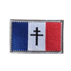 Patch Drapeau - France - Croix Lorraine - Velcro - Livraison gratuite