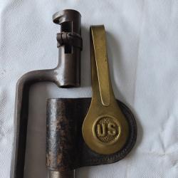 Baionnette us pour springfield 1873 trapdoor avec fourreau