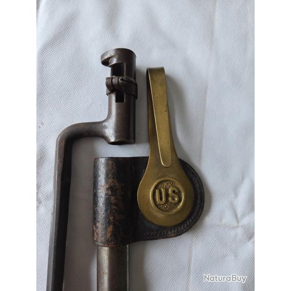 Baionnette us pour springfield 1873 trapdoor avec fourreau
