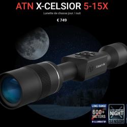 Lunette vision nocturne ATN X-Celsior 5-15x Lunette de chasse jour / nuit