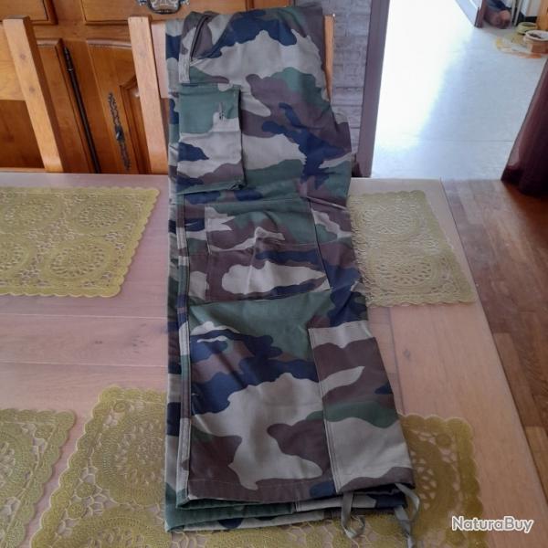 pantalon de treillis arme franaise taille ajustable 77/84 neuf