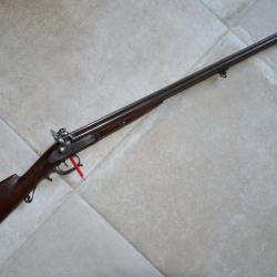 FUSIL DE CHASSE POUDRE NOIRE CALIBRE 16 PERCUSSION CHARGEMENT PAR LA BOUCHE