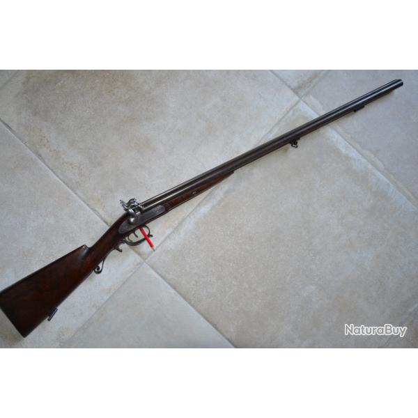 FUSIL DE CHASSE POUDRE NOIRE CALIBRE 16 PERCUSSION CHARGEMENT PAR LA BOUCHE