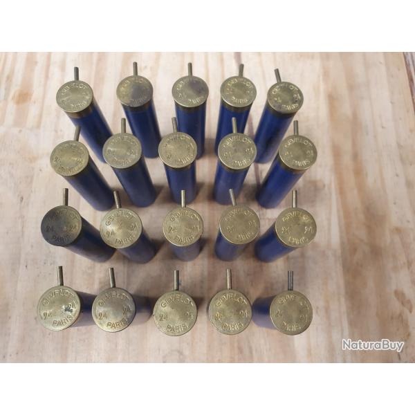lot de 20 cartouches de calibre 24  broche plomb N4