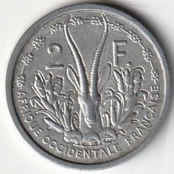 Pièce de Monnaie AFRIQUE OCCIDENTALE FRANÇAISE 2 Francs 1948 Paris